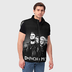 Мужской жилет Depeche Mode: mono, цвет: 3D-светло-серый — фото 2