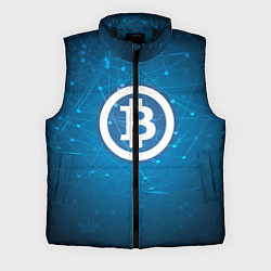 Мужской жилет Bitcoin Blue