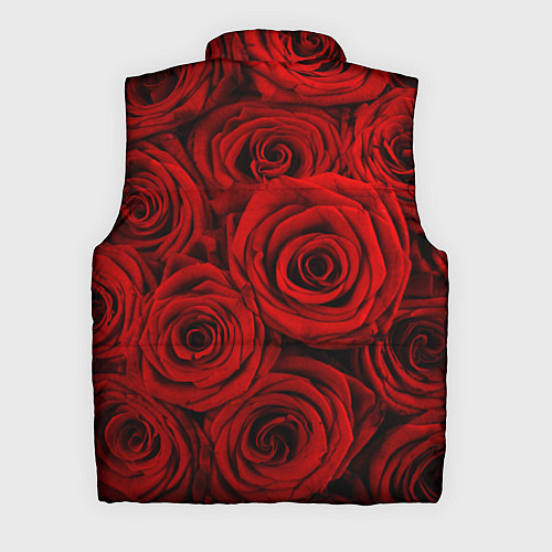 Мужской жилет Красные розы / 3D-Черный – фото 2