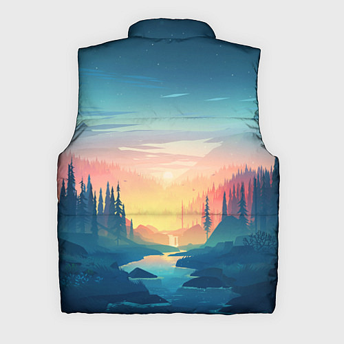 Мужской жилет Лес / 3D-Светло-серый – фото 2