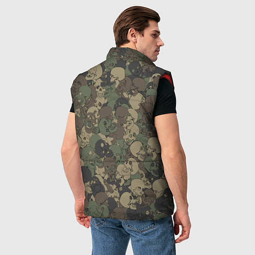 Мужской жилет Камуфляж с черепами / 3D-Красный – фото 4