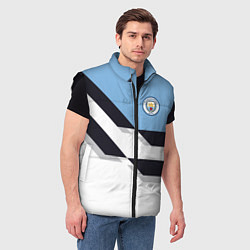 Мужской жилет Manchester City FC: White style, цвет: 3D-черный — фото 2