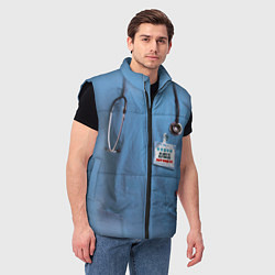 Мужской жилет Костюм врача, цвет: 3D-черный — фото 2