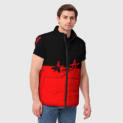Мужской жилет АлисА: Черный & Красный, цвет: 3D-красный — фото 2
