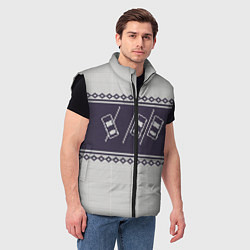 Мужской жилет Форсаж: Зимний узор, цвет: 3D-черный — фото 2
