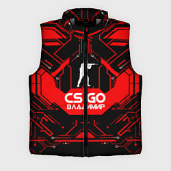Мужской жилет CS:GO - Владимир, цвет: 3D-светло-серый