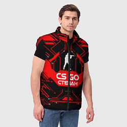 Мужской жилет CS:GO - Степан, цвет: 3D-красный — фото 2