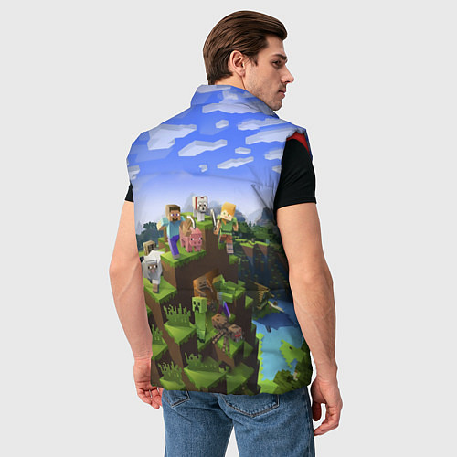 Мужской жилет Майнкрафт: Павел / 3D-Красный – фото 4