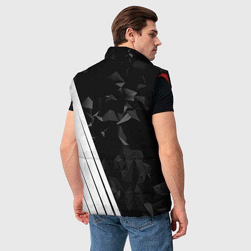 Мужской жилет Audi: Black Poly / 3D-Красный – фото 4