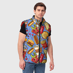 Мужской жилет Fastfood Life, цвет: 3D-красный — фото 2