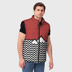 Мужской жилет Горы Твин Пикс, цвет: 3D-черный — фото 2