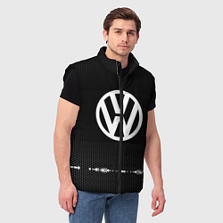 Мужской жилет Volkswagen: Black Abstract, цвет: 3D-черный — фото 2