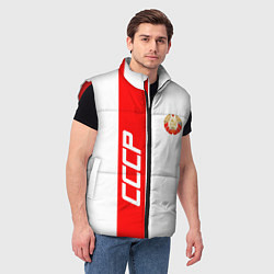 Мужской жилет СССР: White Collection, цвет: 3D-красный — фото 2