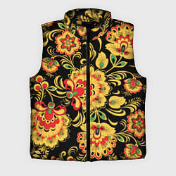 Мужской жилет Желтая хохлома, цвет: 3D-черный