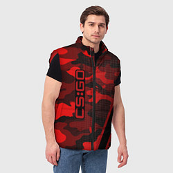 Мужской жилет CS:GO Red Camo, цвет: 3D-красный — фото 2
