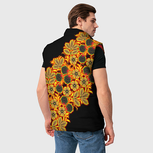 Мужской жилет Славянская роспись / 3D-Красный – фото 4