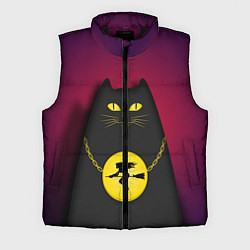 Мужской жилет Кот Бегемот, цвет: 3D-черный