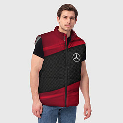 Мужской жилет Mercedes Benz: Red Sport, цвет: 3D-светло-серый — фото 2
