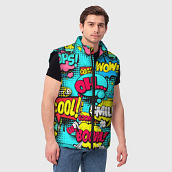 Мужской жилет Кислотный поп-арт, цвет: 3D-черный — фото 2