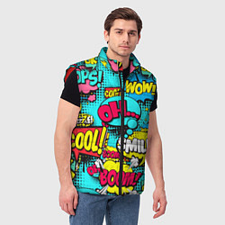 Мужской жилет Кислотный поп-арт, цвет: 3D-красный — фото 2