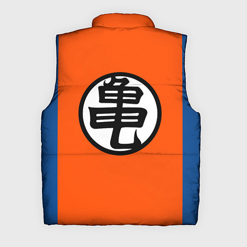 Мужской жилет DBZ: Kame Senin Kanji Emblem / 3D-Светло-серый – фото 2