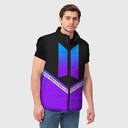 Мужской жилет BTS: Neon Symbol, цвет: 3D-черный — фото 2