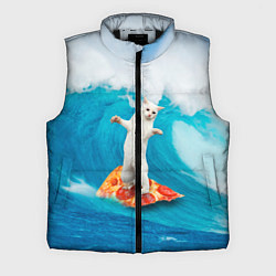 Мужской жилет Кот-серфер, цвет: 3D-черный