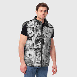Мужской жилет Ahegao Babes, цвет: 3D-светло-серый — фото 2