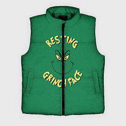Мужской жилет Resting Grinch Face, цвет: 3D-черный