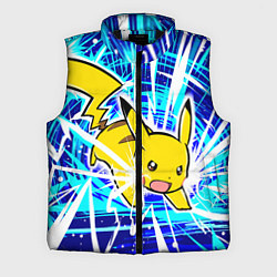 Мужской жилет Пикачу бежит с молниями, цвет: 3D-черный