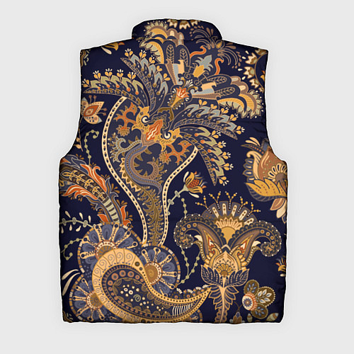 Мужской жилет Орнамент пейсли - золотой / 3D-Черный – фото 2