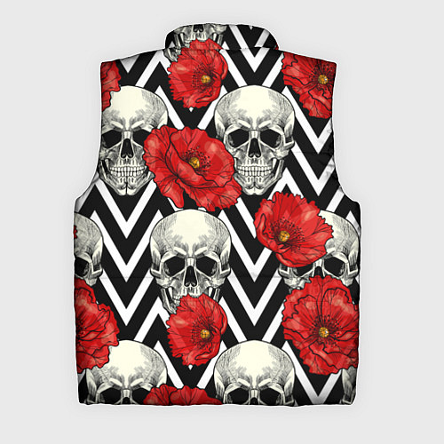 Мужской жилет Черепа и розы / 3D-Красный – фото 2