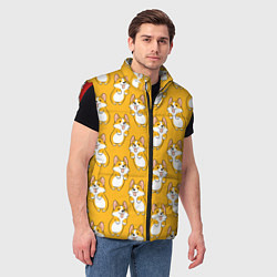 Мужской жилет Корги паттерн, цвет: 3D-красный — фото 2