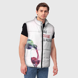 Мужской жилет Моё сердце замерло, цвет: 3D-черный — фото 2