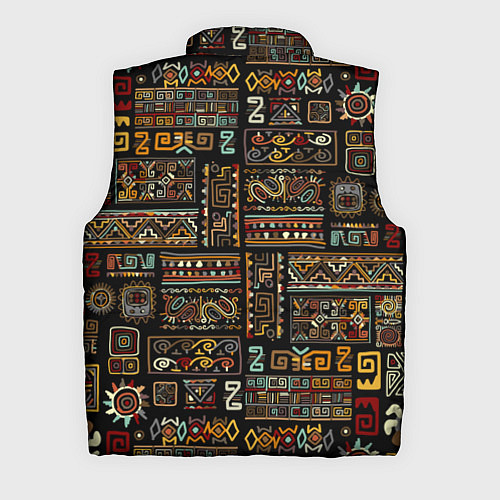 Мужской жилет Этнический орнамент - Африка / 3D-Черный – фото 2