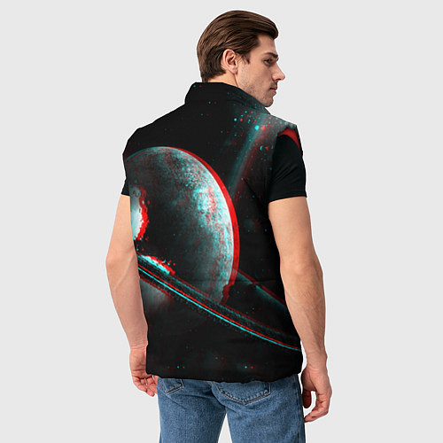 Мужской жилет Cosmos Glitch / 3D-Красный – фото 4