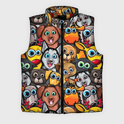 Мужской жилет Веселые собаки, цвет: 3D-красный