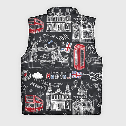 Мужской жилет Привет Лондон / 3D-Черный – фото 2