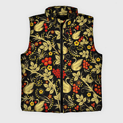 Мужской жилет Хохлома золотые лебеди