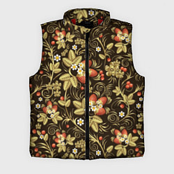 Мужской жилет Хохлома роспись клубника