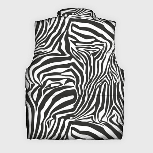 Мужской жилет Полосы шкура зебры / 3D-Черный – фото 2