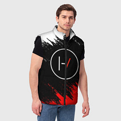 Мужской жилет 21 Pilots: Black & Red, цвет: 3D-черный — фото 2