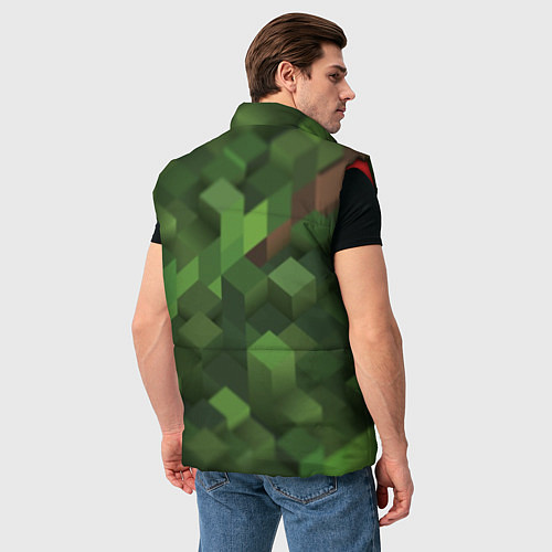 Мужской жилет MINECRAFT FOREST / 3D-Красный – фото 4