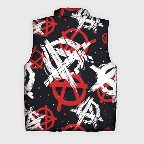 Мужской жилет Анархия - паттерн / 3D-Черный – фото 2