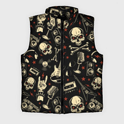 Мужской жилет Гранж с черепами