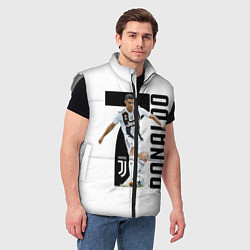 Мужской жилет Ronaldo the best, цвет: 3D-светло-серый — фото 2