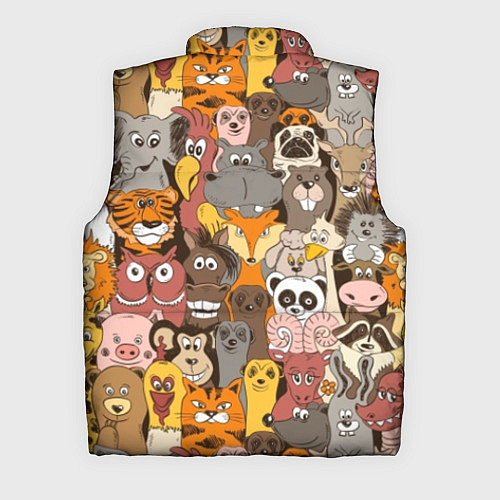 Мужской жилет Прикольные зверушки / 3D-Черный – фото 2
