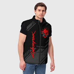 Мужской жилет Cyberpunk 2077: Grey Samurai, цвет: 3D-черный — фото 2
