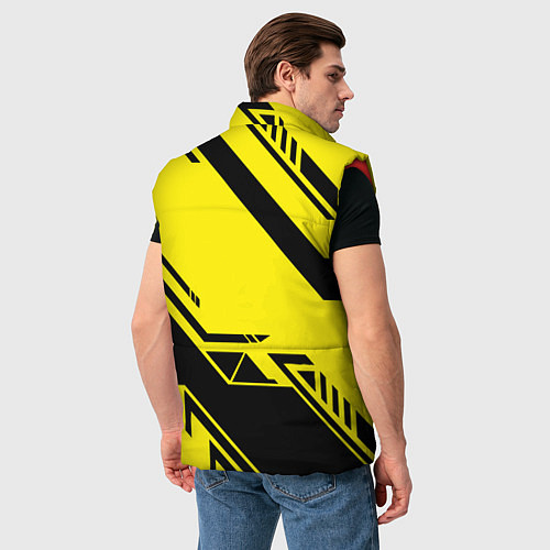Мужской жилет Cyberpunk 2077: Yellow Samurai / 3D-Красный – фото 4