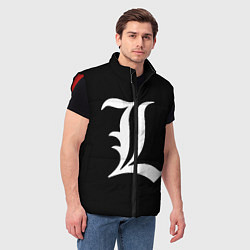 Мужской жилет DEATH NOTE ТЕТРАДЬ СМЕРТИ L, цвет: 3D-красный — фото 2